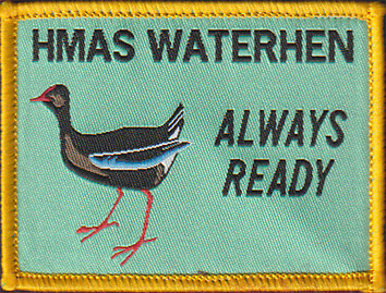 HMAS WATERHEN - "Always Ready" Patch (55/75) Militaria - 第 1/1 張圖片