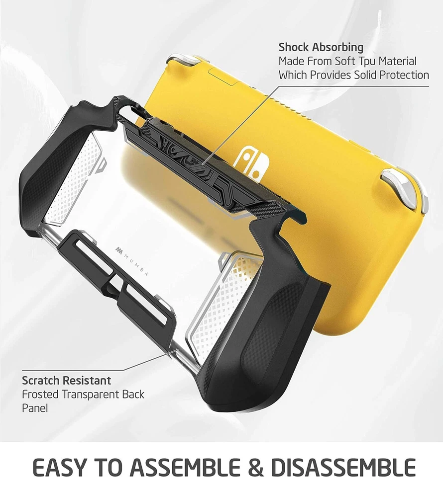 Mumba Grip Case for Nintendo Switch Lite 2019 TPU Protective Portable Back Cover - Image 2 of 4