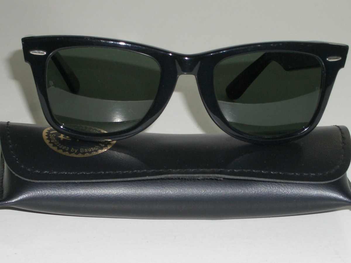Vintage B&l Ray-Ban USA Shiny Black G15 Wayfarer 5022 L2008 Vintage B&l Ray-Ban USA Shiny Black G15 Wayfarer 5022 L2008