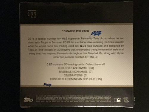 2019 Topps X Tatis Jr. 0.23 Factory Sealed Ltd Edition Box TATIS JR RC - Bild 4 von 4