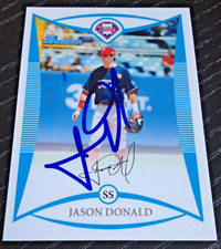 Jason Donald - 2008 Bowman Draft Prospect RC Signed Autograph Auto Card #BDPP85