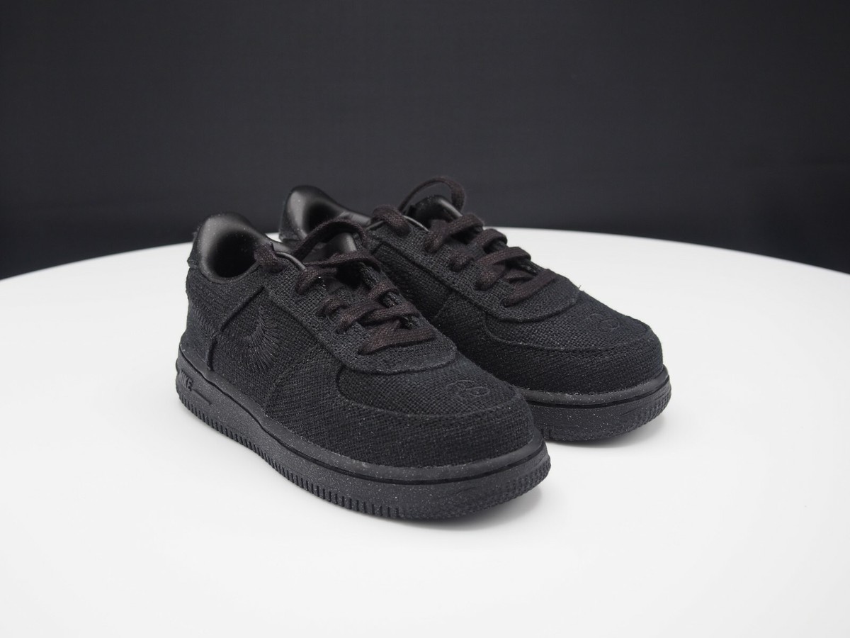 Nike x Stussy Air Force 1 Black DC8306-001 Toddler size 9C | eBay