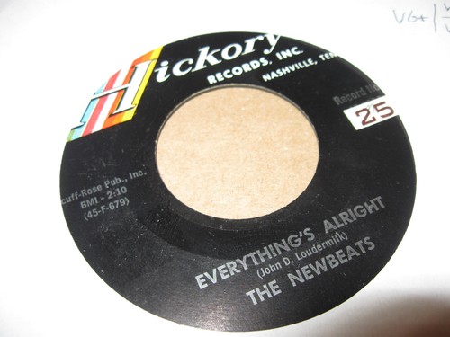 THE NEWBEATS Everything's Alright / Pink Dally Rue 45 HICKORY VG+ VINYL