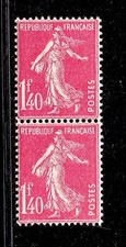 + 1F40 SEMEUSE No196 LUXE *** MNH EN PAIRE COTE 104 E
