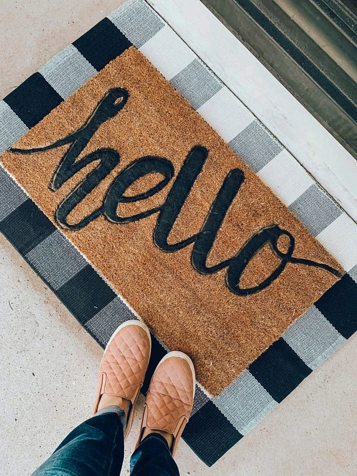 Alfombra de algodón lavable a cuadros de búfalo 23,6"x35,4" para el hogar ¡Haz oferta! Foto 3 de 4