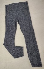 Athleta Leggings Women's Small Ultimate Stash Black White Speckled 7/8 Active