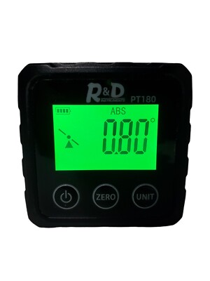 R&d Pt180 Universal Mini Angle Protractor 360 Degree Digital Inclinometer Tester