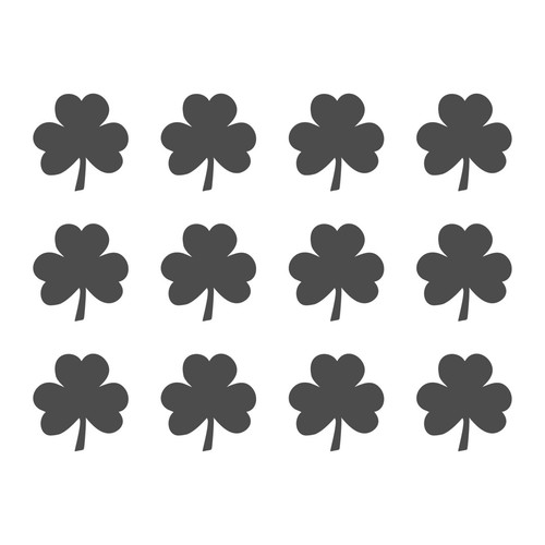 Irish Shamrock Vinyl Aufkleber Handy Helm Laptop kleine Klee Aufkleber 12er Set - Bild 10 von 12