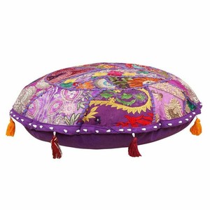 round purple pillow