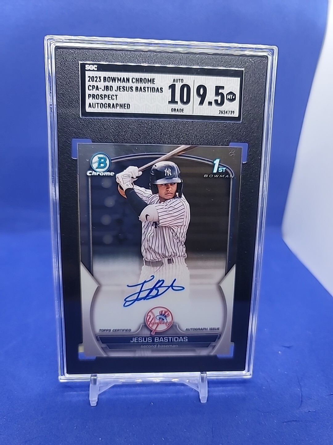 2023 Bowman Chrome Jesus Bastidas 1st Auto Prospect SGC 10/9.5