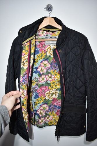 Joules Quilted Jacket Moredale Navy Blue Padded Country Full Zip Womens UK 10 - Picture 7 of 13