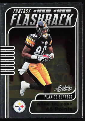 2020 Panini Absolute Fantasy Flashback Plaxico Burress #FF-PB Steelers ...