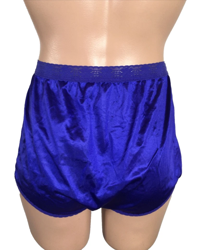 DE COLECCIÓN 1980 REFUERZO DE SETAS ABUELA NAILON BRAGAS ENCAJE TRANSPARENTE Royal Purple 7 NUEVO Foto 2 de 4