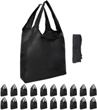 20 Pack Durable Folding Large Kitchen Reusable Shopping Bags with Handles Bulk,