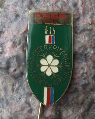 1978 FIS Skiing Qualification Competition Czechoslovakia Ricky Ski Pin Badge