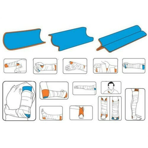 36" Aluminium Erste Hilfe gerollte Schiene Formbeschlag faltbar Notfall Überleben  - Bild 4 von 9