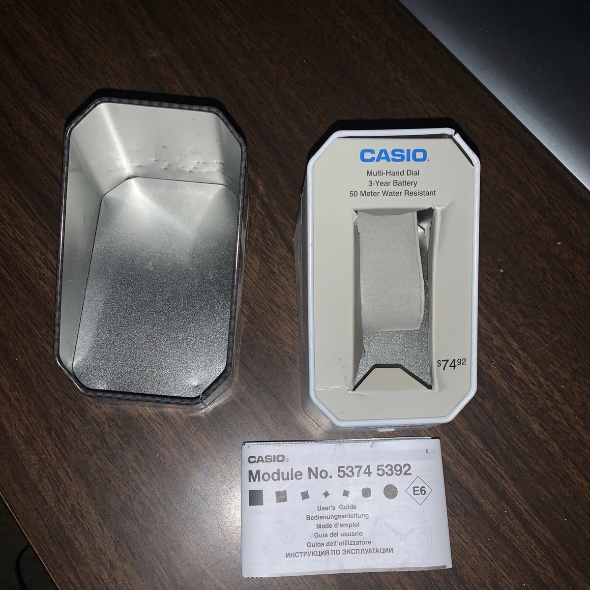 CASIO 50 Meter Metal Watch Box Storage Case Display Stand Model