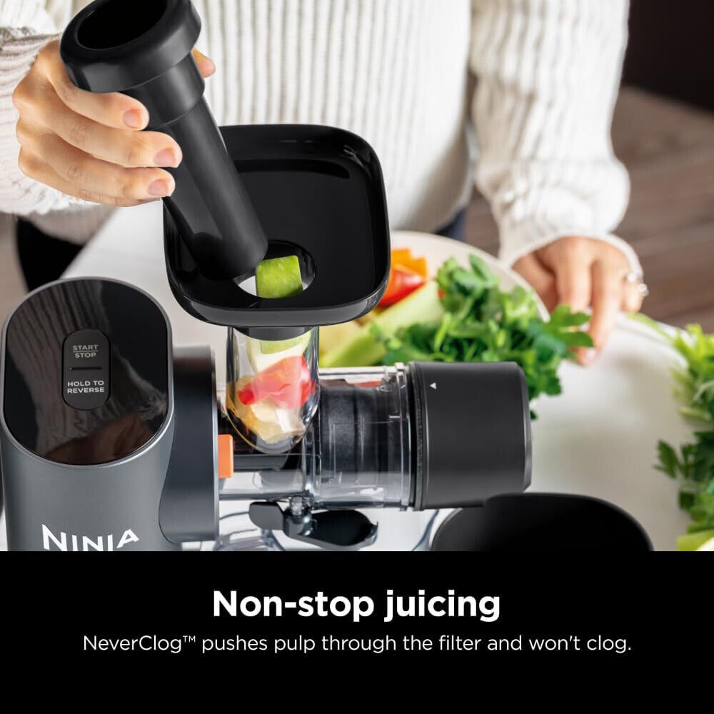 USED Ninja NeverClog Cold Press Juicer Charcoal JC151 READ USED Ninja NeverClog Cold Press Juicer Charcoal JC151 READ