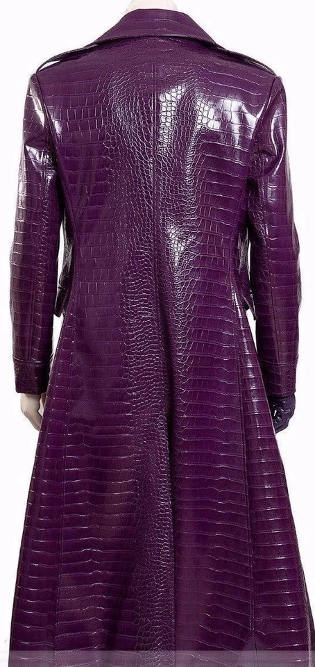 Casaco de couro sintético roxo Halloween esquadrão suicida Coringa Jared Leto frete rápido - Imagem 2 de 4