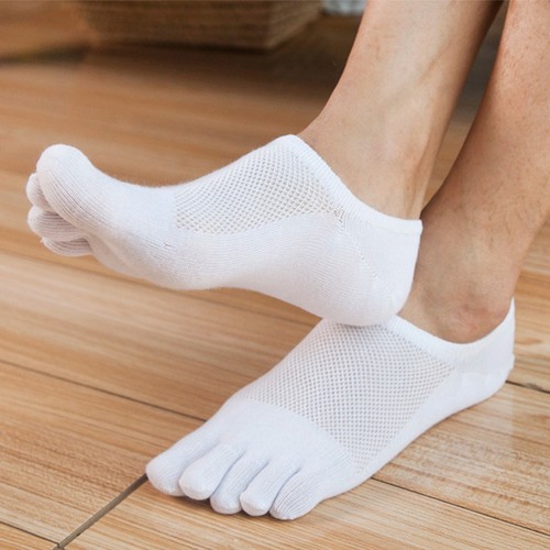 4 Pairs Deodorant Sports Socks Men and Women Man Low Cut Cotton Toe - Foto 7 di 12