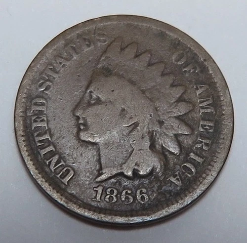 1866 Indian Head Cent grades Good