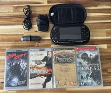 Sony PSP 1001 Black Console TESTED W/ 6 UMD’s/Case/Car Charger/ READ DESCRIPTION