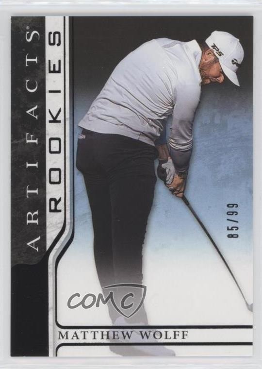 2021 Upper Deck Artifacts Rookies Black 85/99 Matthew Wolff #75 Rookie RC 0a6