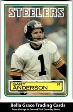 1983 Topps Gary Anderson #356 Pittsburgh Steelers Rookie NFL Football