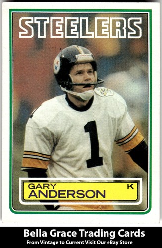 1983 Topps Gary Anderson #356 Pittsburgh Steelers Rookie NFL Football