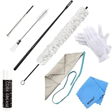 Flute Care Kit - Complete Set Including Brush, Swab, Rod, Screwdriver, white