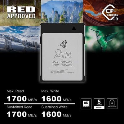 Exascend 2 TB Archon CFexpress Card Type B, up to 1,700MB/s, RED Approved