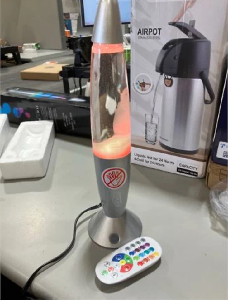 "Lámpara de movimiento líquido con control remoto 17 colores que cambian luz nocturna 16"" lámpara de lava retro" Foto 3 de 4
