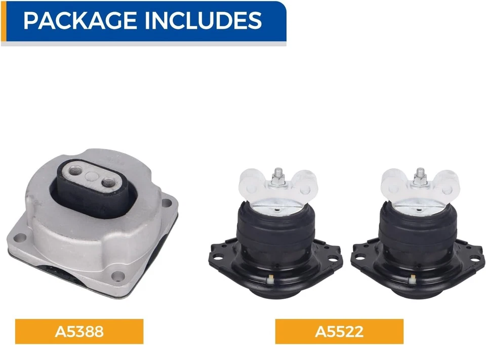 Kit de montaje de motor de 3 piezas Parod apto para Chrysler 300 / Dodge Chal 2011-2022... Foto 4 de 4