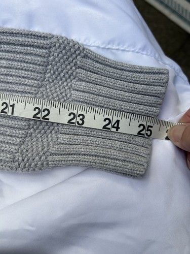 Vintage Levi's Męski szary dziadek Kardigan Sweter Zamek błyskawiczny Prążkowana dzianina Rozmiar XL - Zdjęcie 7 z 9