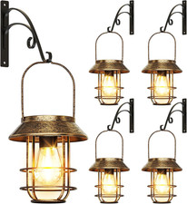 Solar Lanterns Outdoor Waterproof 4 Pack, Upgraded Brighter Hanging Solar Lights