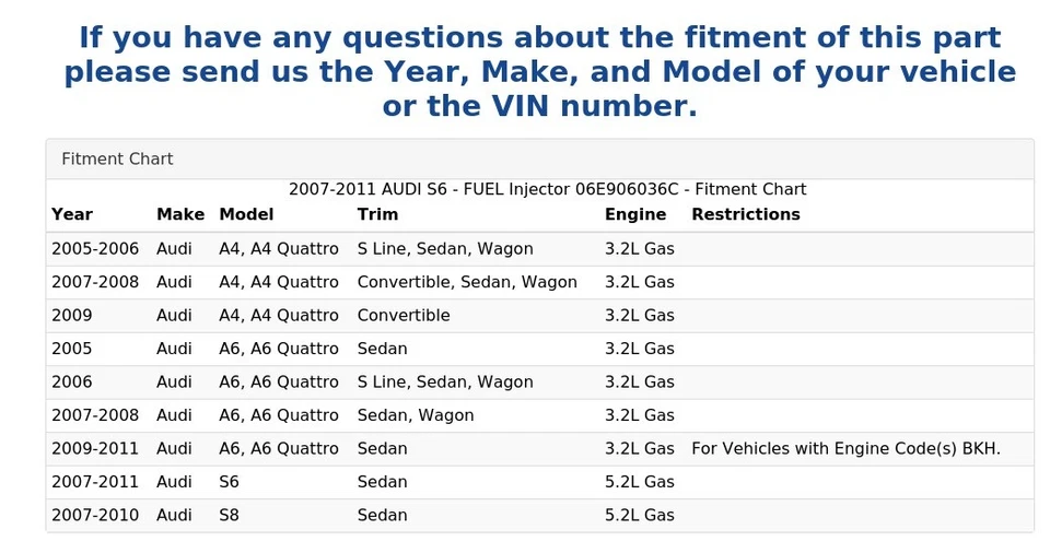 AUDI S6 2007-2011 - Inyector de combustible 06E906036C Foto 4 de 4