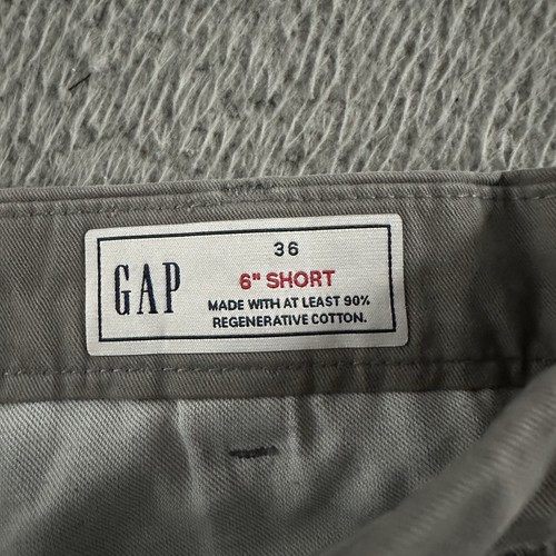 Gap Mens Shorts Gray Size 36 Chino 6” Short Stretch Cotton Blend - Picture 11 of 12