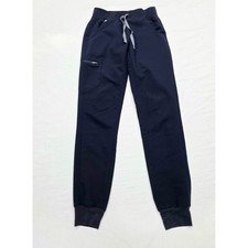 FIGS Zamora Jogger Scrub Pants Women's XS Tall Navy Blue Cargo Pocket