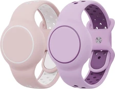 Waterproof Bracelets Compatible with Airtag for Kids, 2 Packs Silicone Holder wi