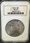 1923 Philadelphia Peace Silver Dollar $1 NGC MS64