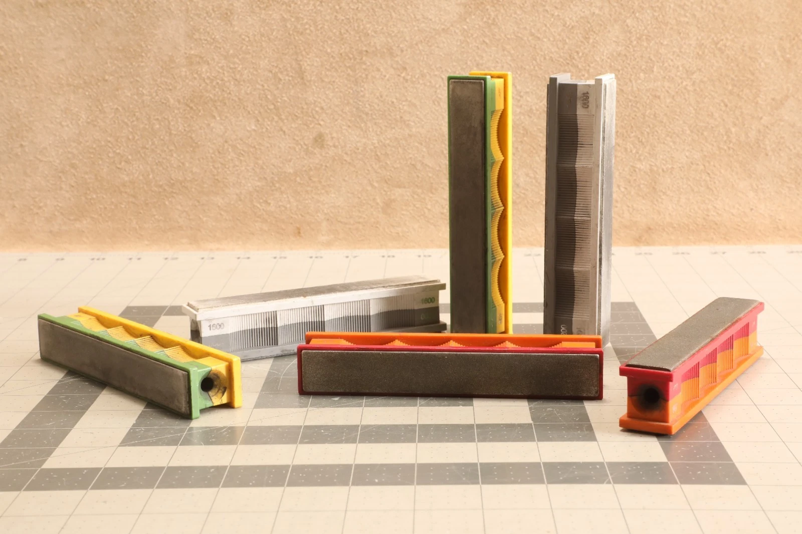 Early Gen Wicked Edge Knife Sharpening System with 3 sets of Sharpening Stones