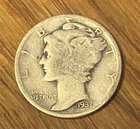 1937-D Mercury Dime Denver New Deal Era 90% Silver Winged Liberty US Coin