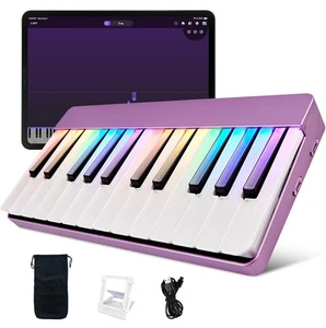 Piano pop 24 Clavier d'apprentissage clé léger – Bluetooth MIDI Piano pour débutants