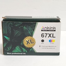 Ankink 67XL Replacement Ink Cartridges Black Tri Color NEW Exp 2026