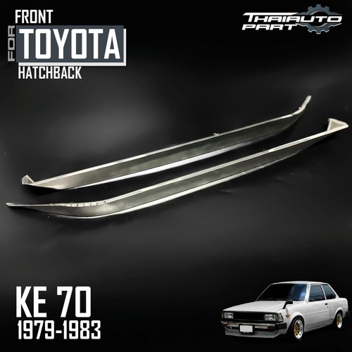 Visor Windshield Weather Guard Chrome Fit Toyota Corolla Ke70 Gl Dx 2 Door 79-83 - Picture 1 of 12
