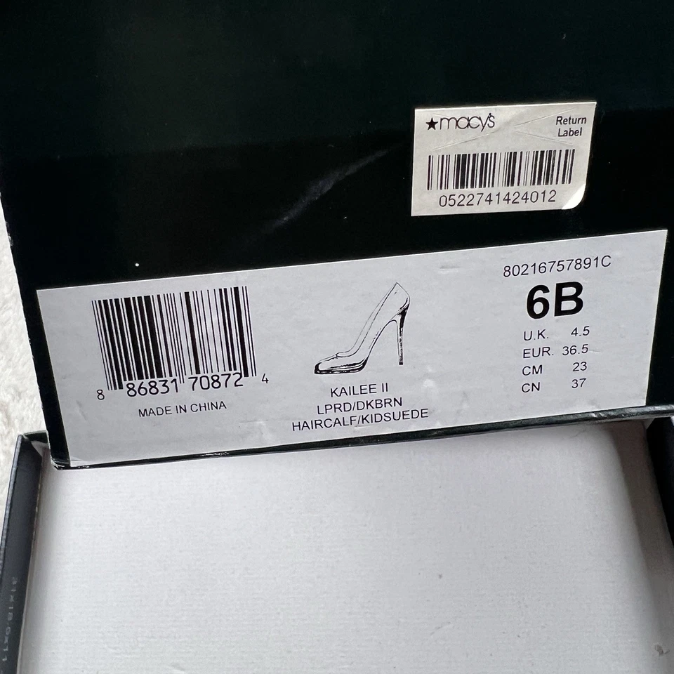 Lauren Ralph Lauren High Heels Women Size 6B Kailee II Leopard Calf Hair W/ Box - Image 3 of 4