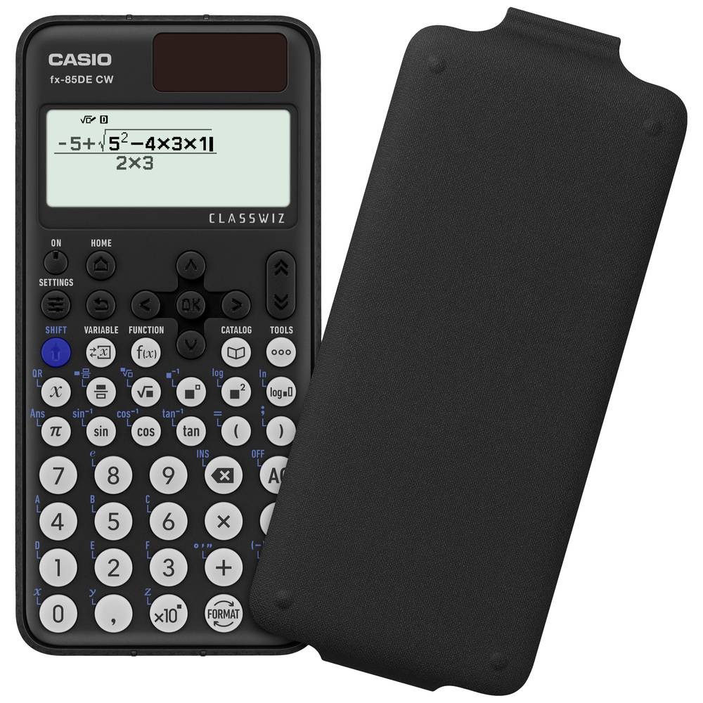 Casio FX-85DE CW calculatrice scientifique noir à grand écran LCD