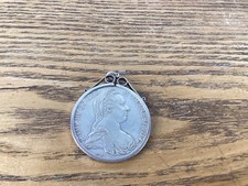 1780 Austria Maria Theresa silver Thaler in pendant mount