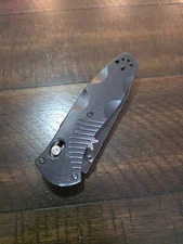 Benchmade 585 Mini Barrage Knife 154CM Plain Edge Assisted Open, Black Valox