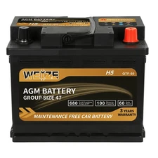 Platinum AGM Battery BCI Group 47-12v 60ah H5 Size 47 Automotive Battery, 100...